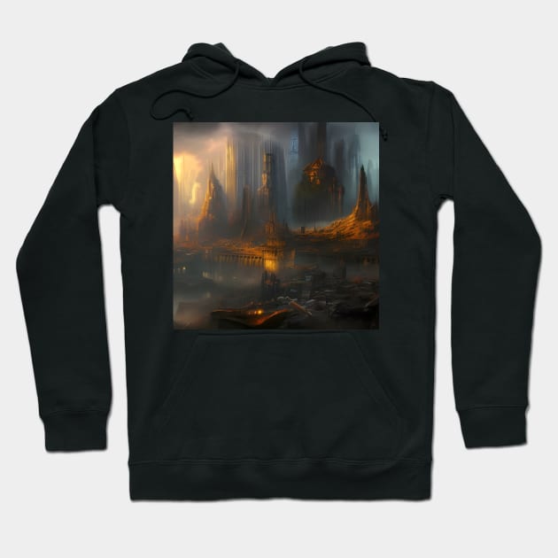 Apocalyptic landscape Hoodie by kameleon